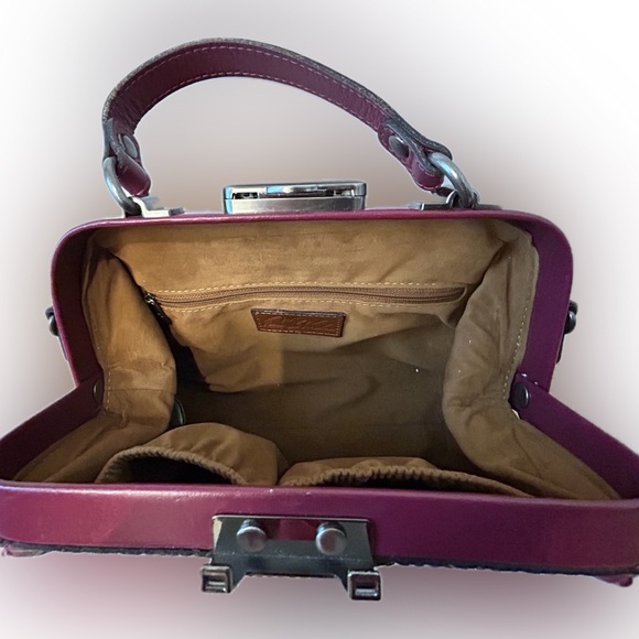 Patricia Nash Tooled Leather Satchel Purse - Picture 5 of 12